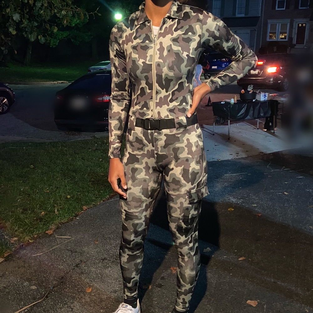 Adult Camo Catsuit w/ Belt
